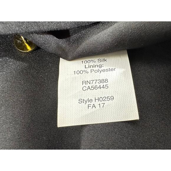 Madewell Shift Dress Size Small 100% Silk Star Print Button Back V-Neck Lined - Picture 5 of 8